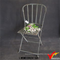 French Country Round Sitting Iron Antique Folding Garden Chairs
